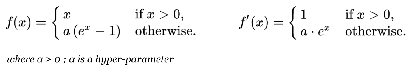 ELU formula