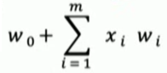 weighted sum + bias