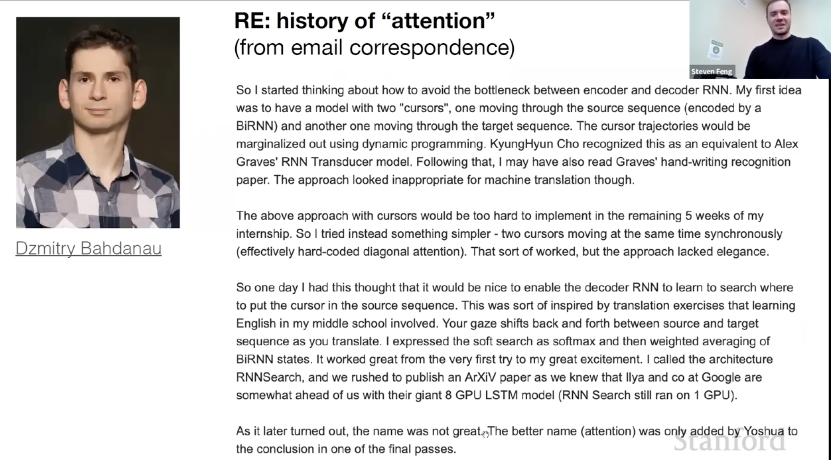 Origin of Attention