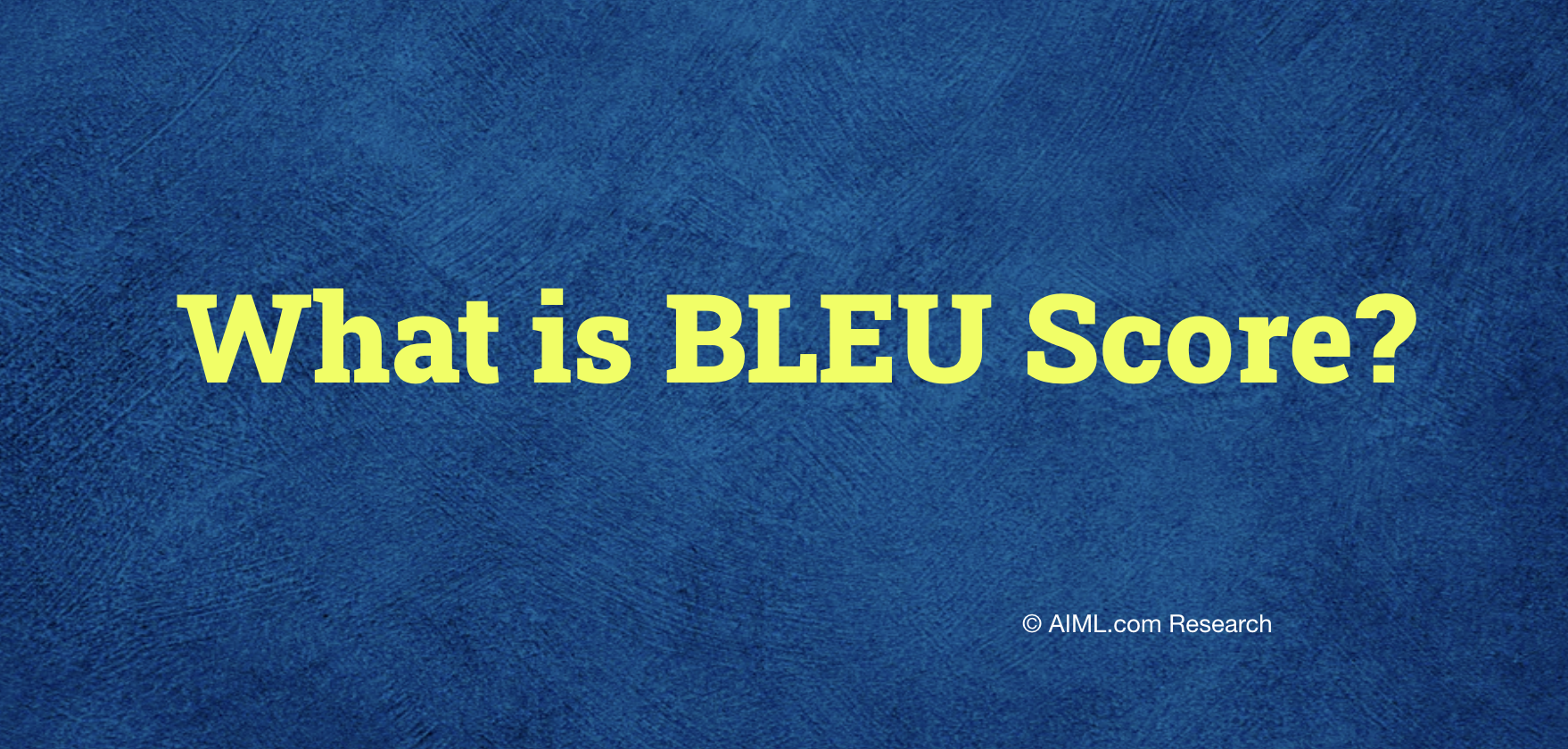 bleu score